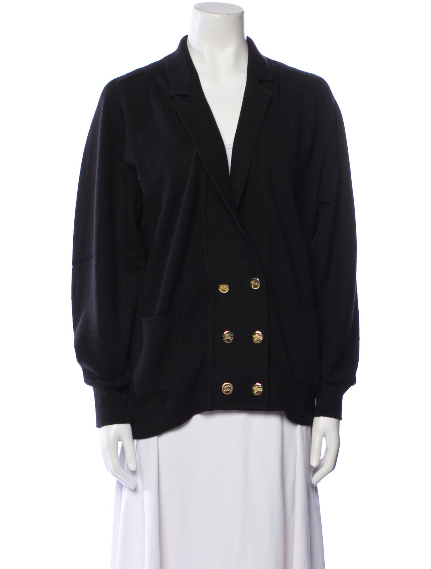 Burberry Cashmere Open Front Sweater