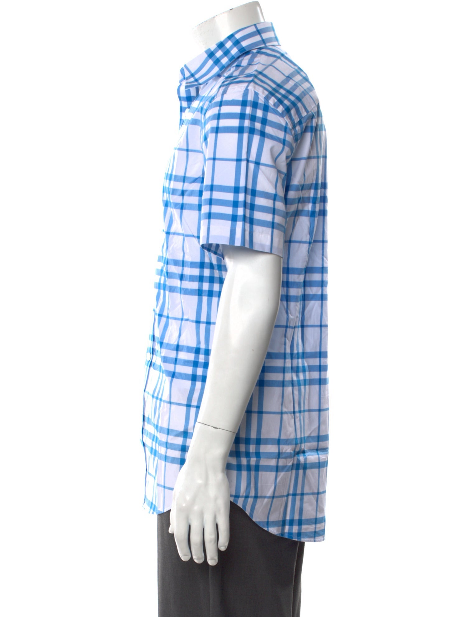 Burberry Plaid Print Short Sleeve Shirt w/ Tags