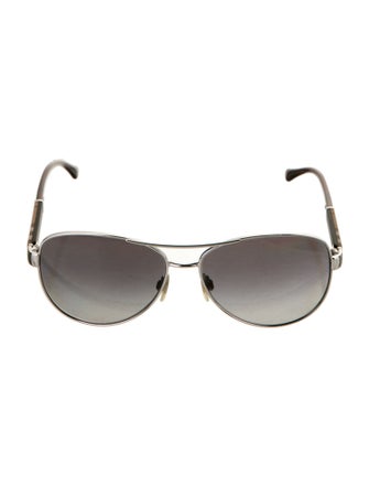 Burberry Nova Check Pattern Aviator Sunglasses
