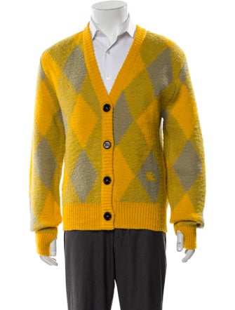 Burberry Wool Plaid Print Sweater