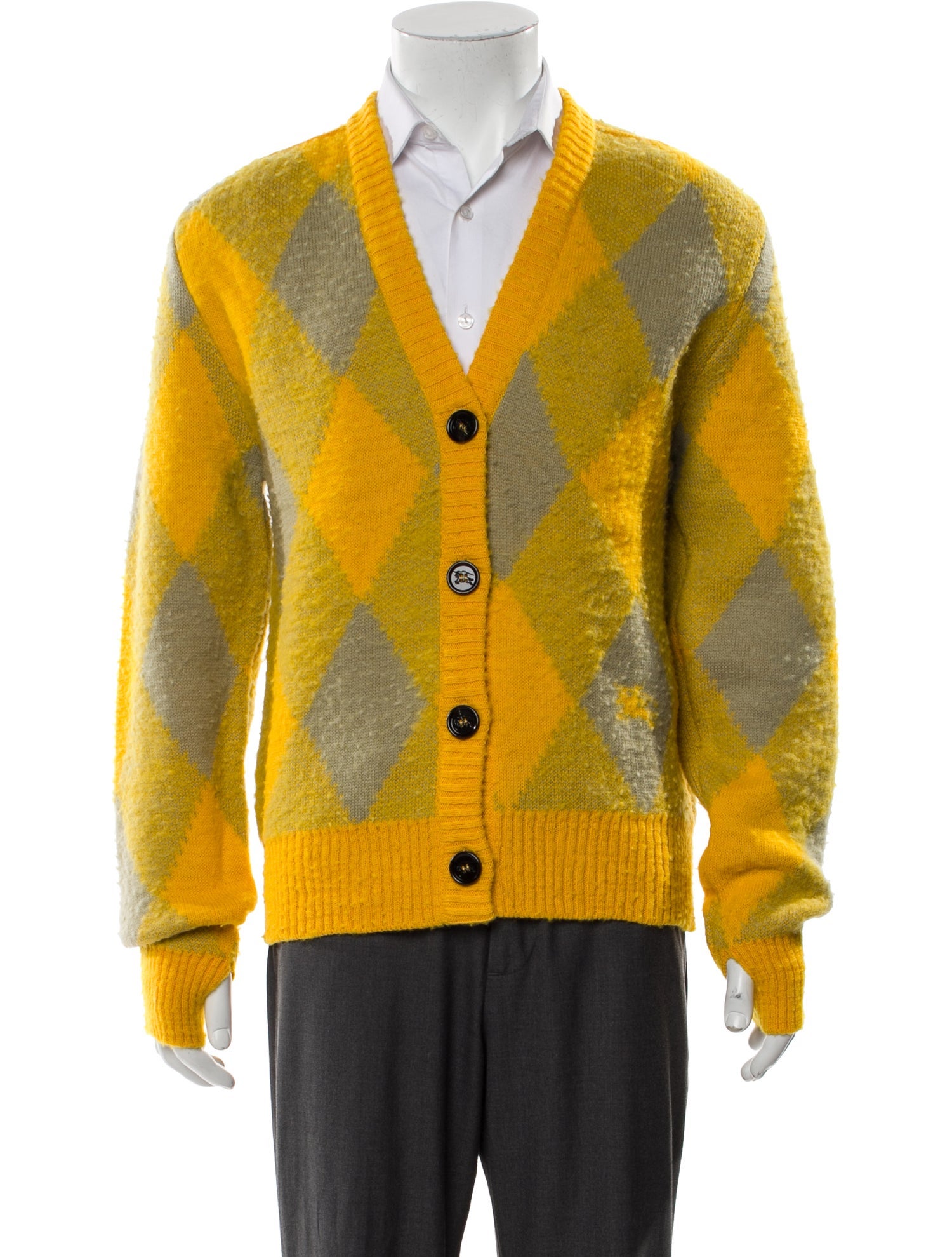 Burberry Wool Plaid Print Sweater