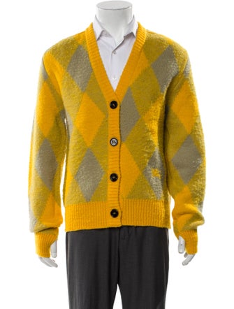 Burberry Wool Plaid Print Sweater