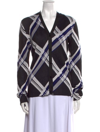 Burberry Silk Plaid Print Sweater