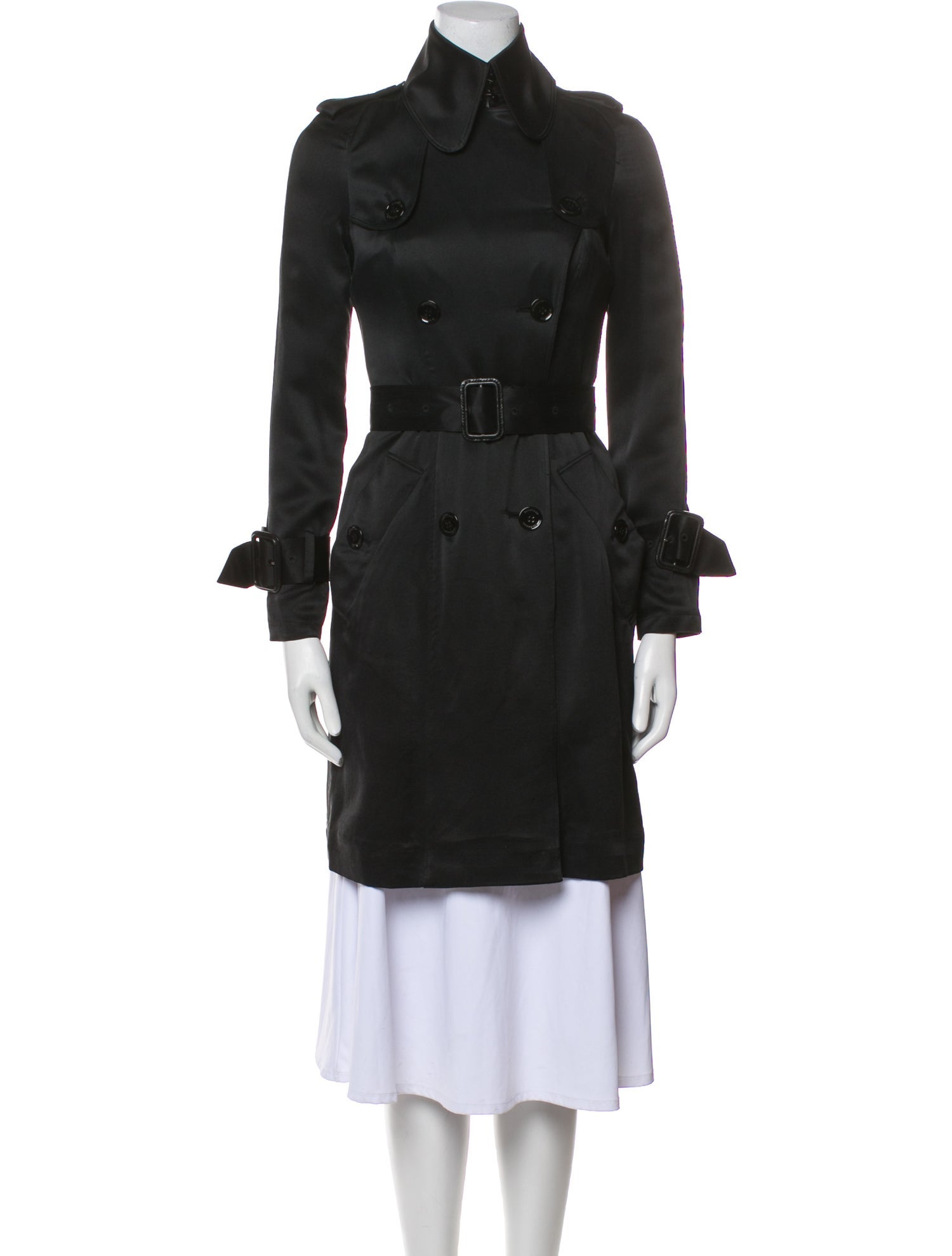 Burberry London Silk Trench Coat Dress