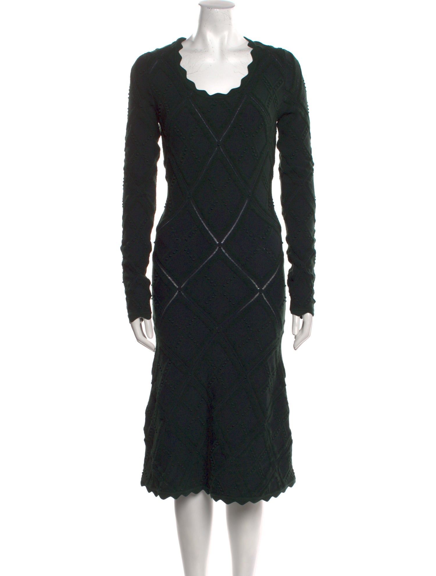Burberry Wool Midi Length Dress