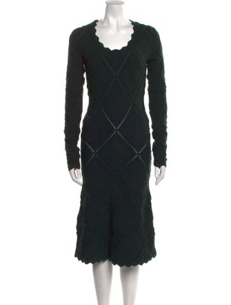 Burberry Wool Midi Length Dress