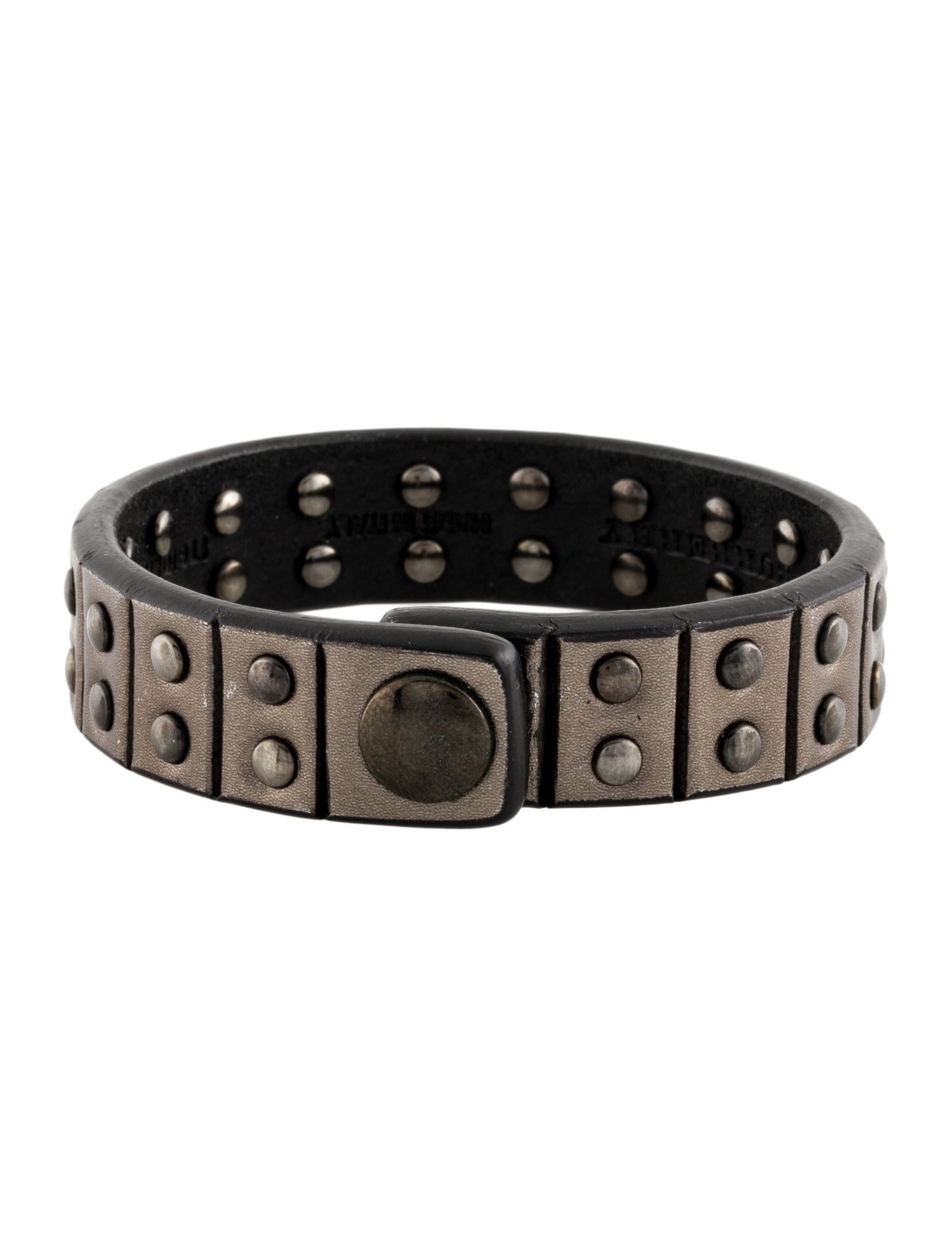 Burberry Leather Studded Wrap Bracelet