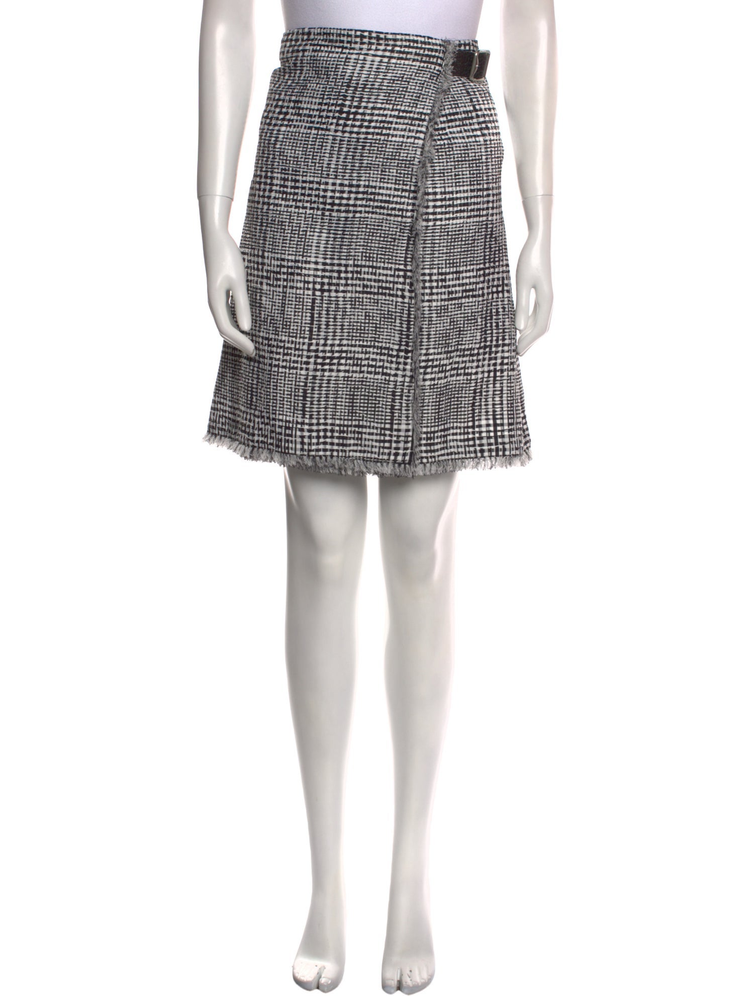 Burberry Plaid Print Knee-Length Skirt