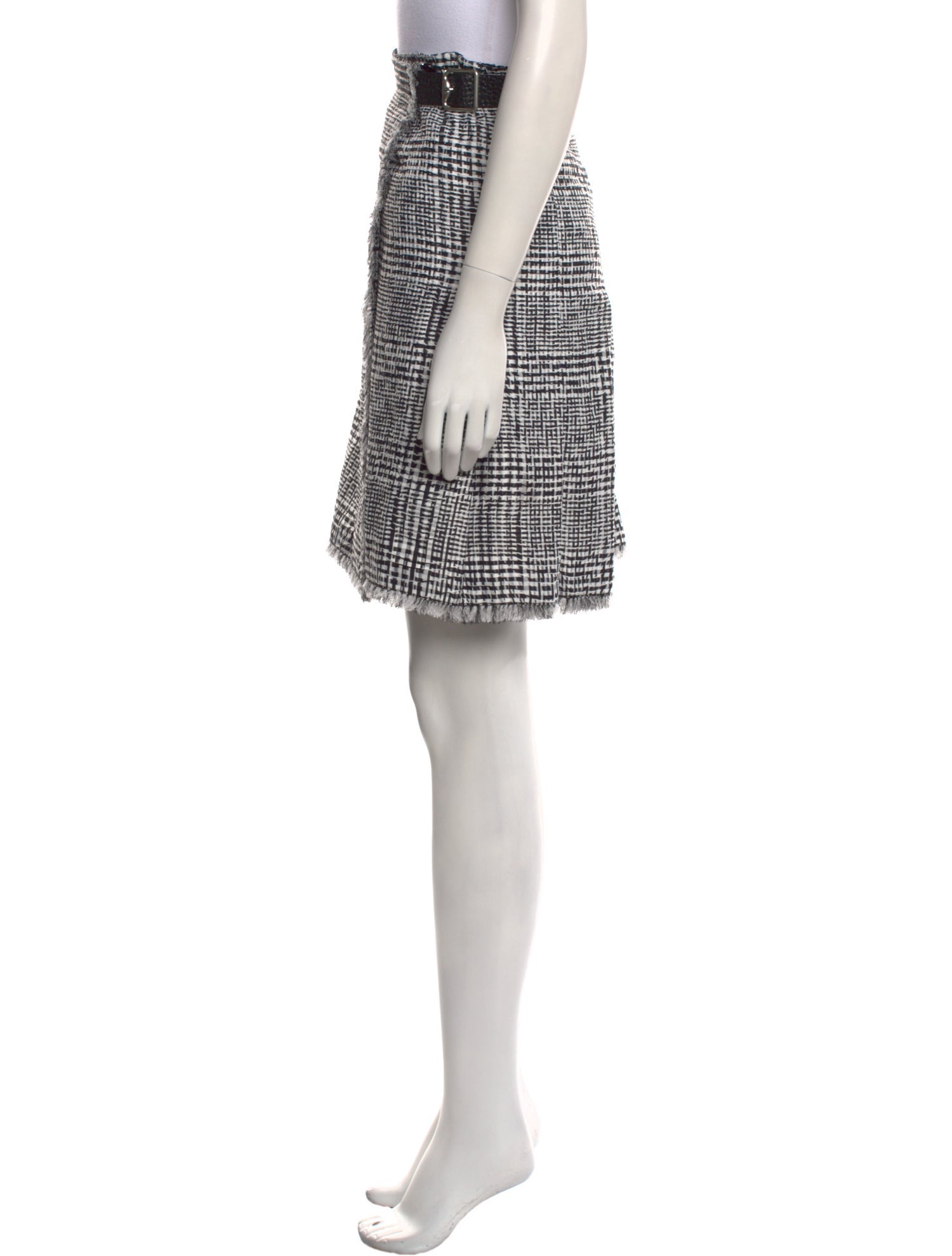 Burberry Plaid Print Knee-Length Skirt