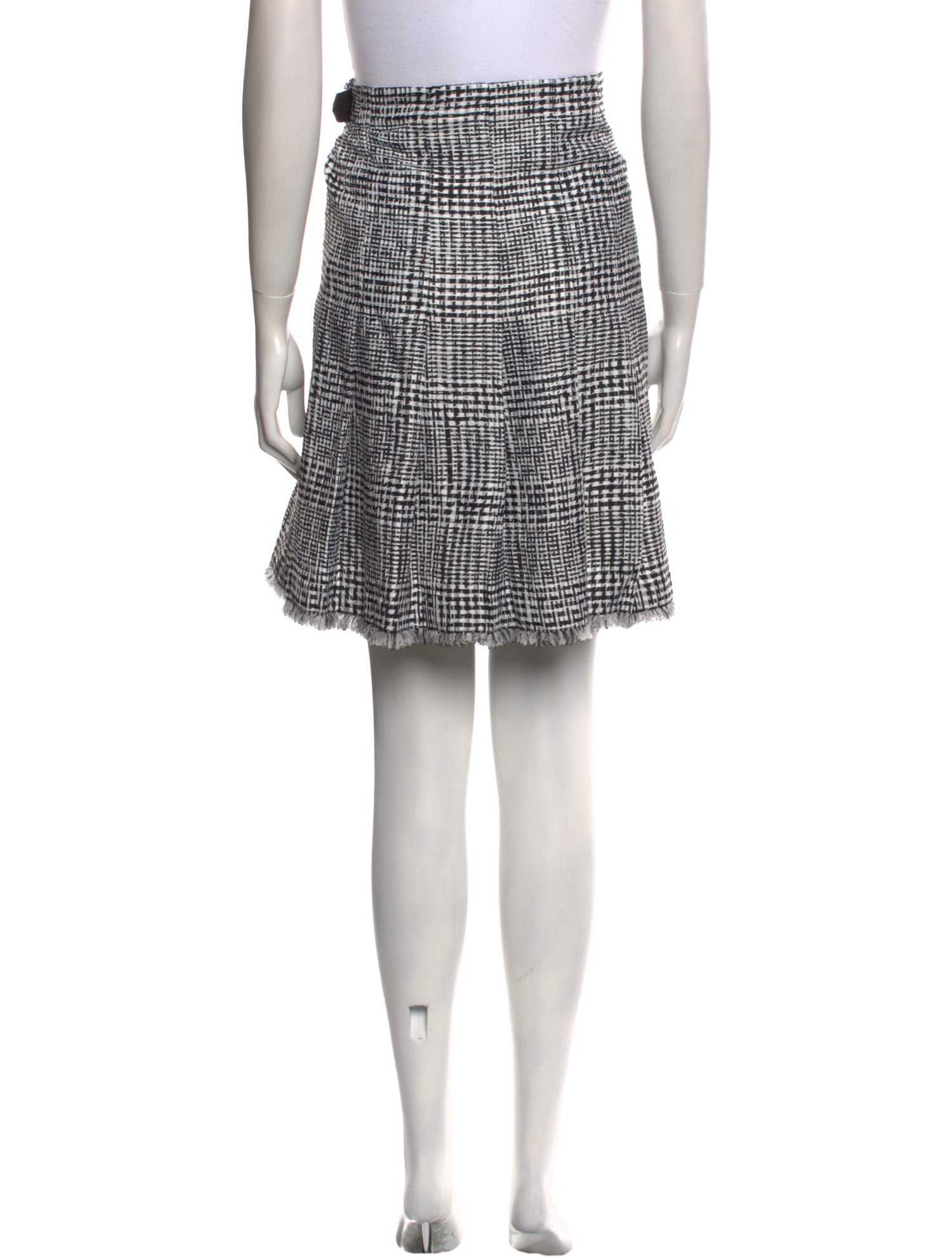 Burberry Plaid Print Knee-Length Skirt