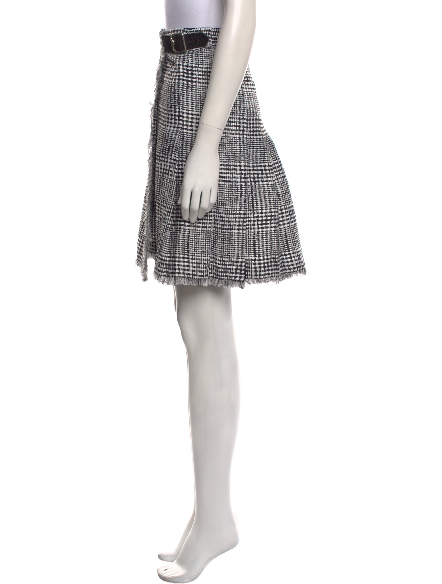 Burberry Plaid Print Knee-Length Skirt