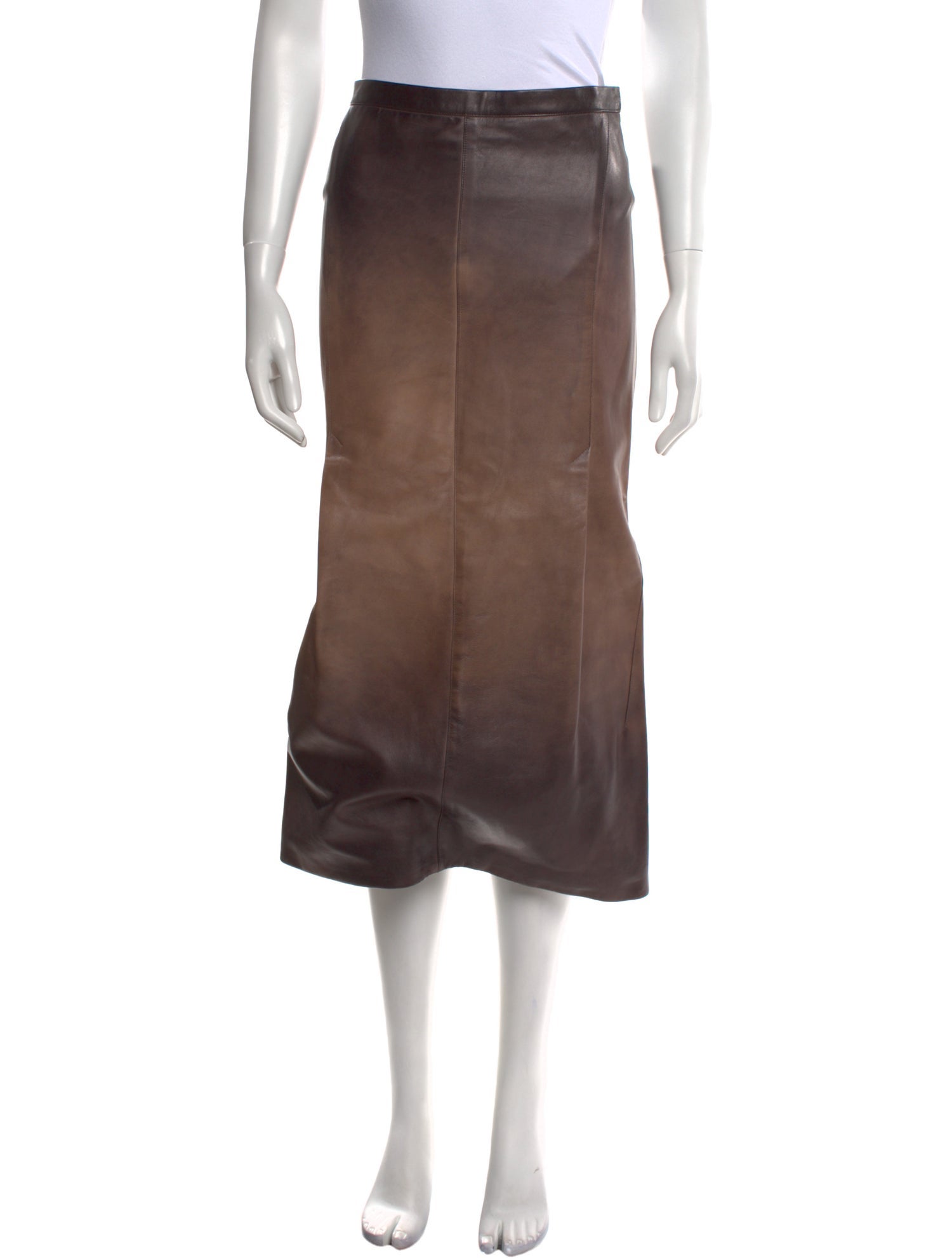 Burberry Pleated Accents Knee-Length Skirt