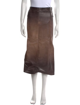 Burberry Pleated Accents Knee-Length Skirt