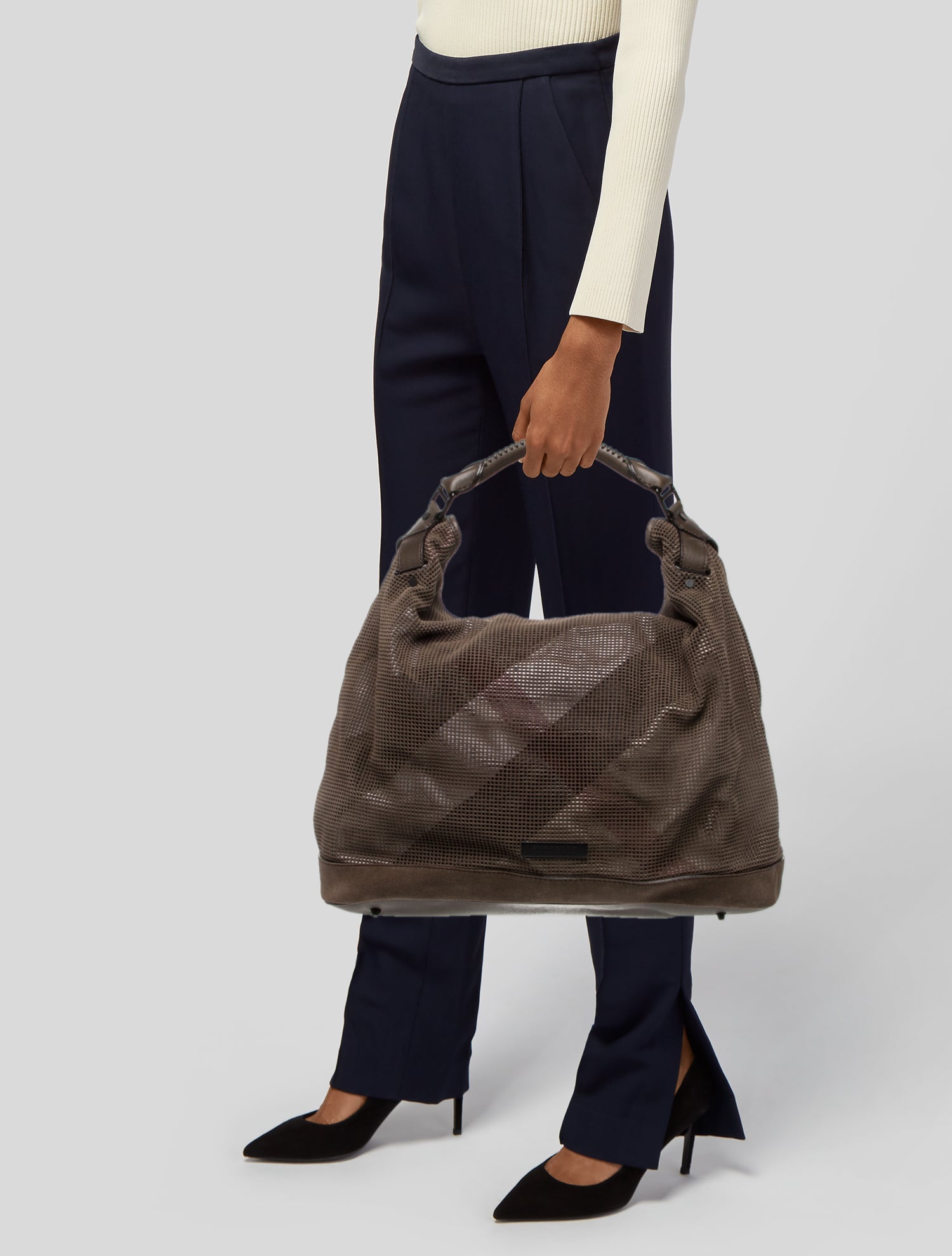 Burberry Nova Check Travel Hobo