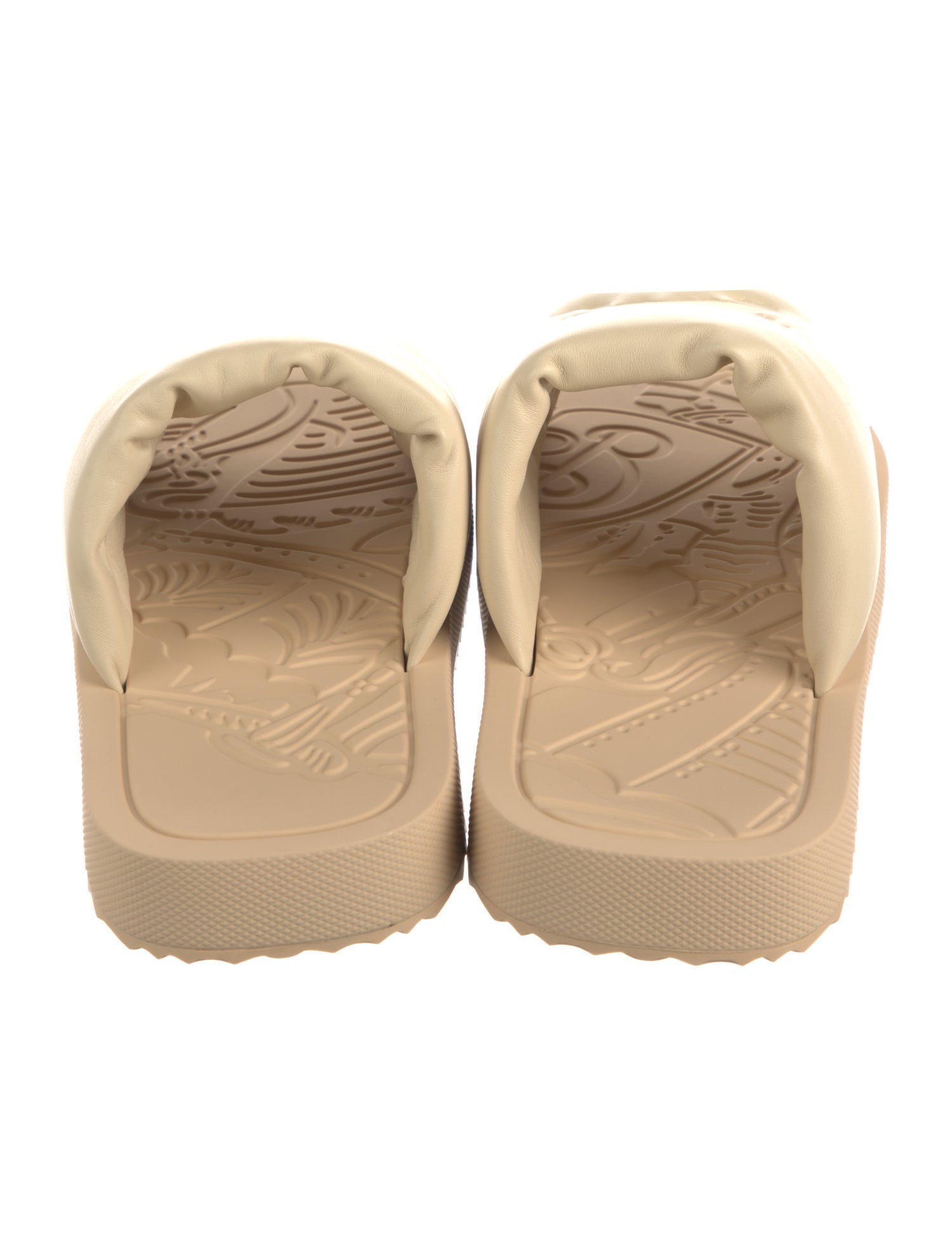 Burberry Leather Slides w/ Tags