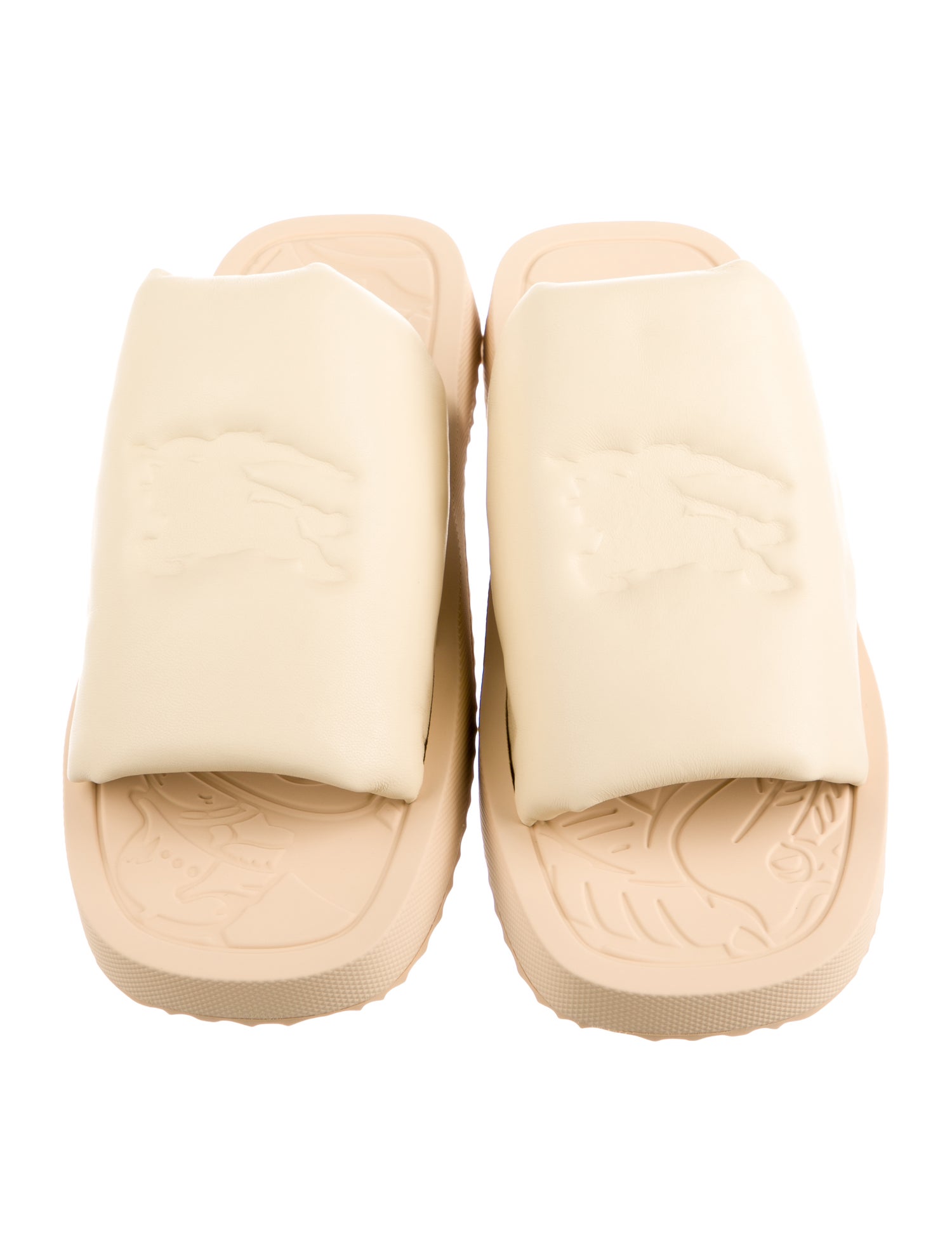 Burberry Leather Slides w/ Tags