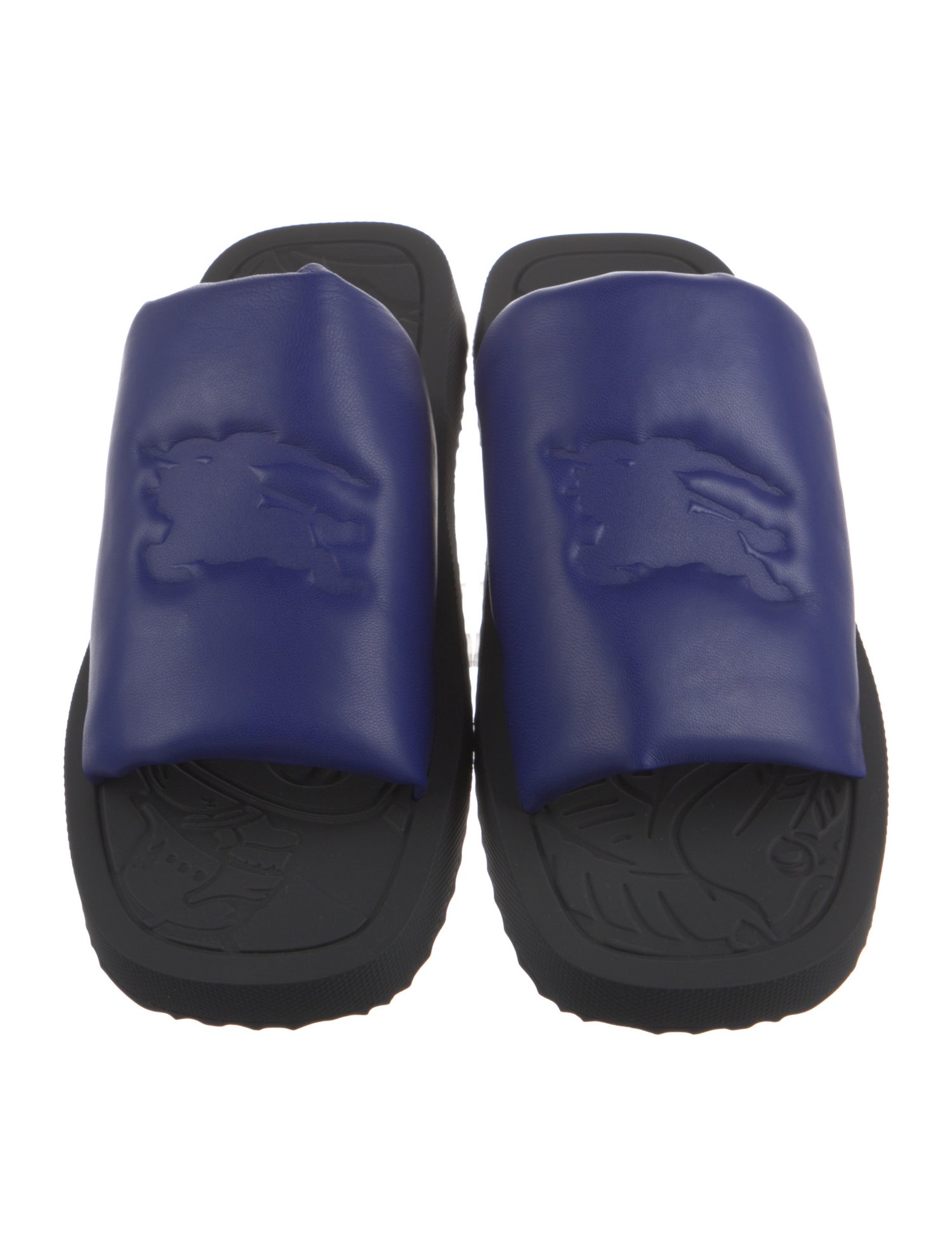 Burberry Leather Slides w/ Tags