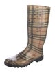 Burberry House Check Pattern Rubber Rain Boots