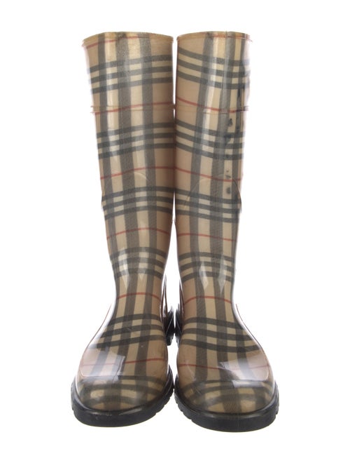 Burberry House Check Pattern Rubber Rain Boots