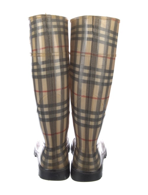 Burberry House Check Pattern Rubber Rain Boots