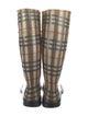 Burberry House Check Pattern Rubber Rain Boots