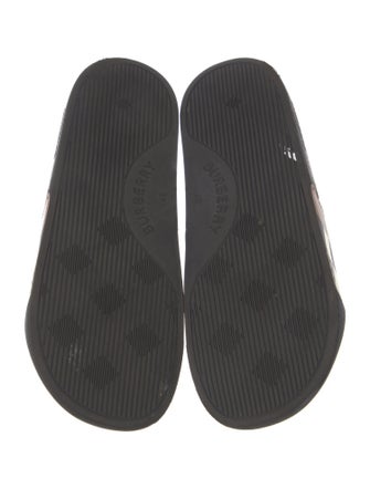Burberry Rubber Plaid Print Slides