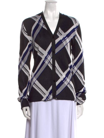 Burberry Silk Plaid Print Sweater