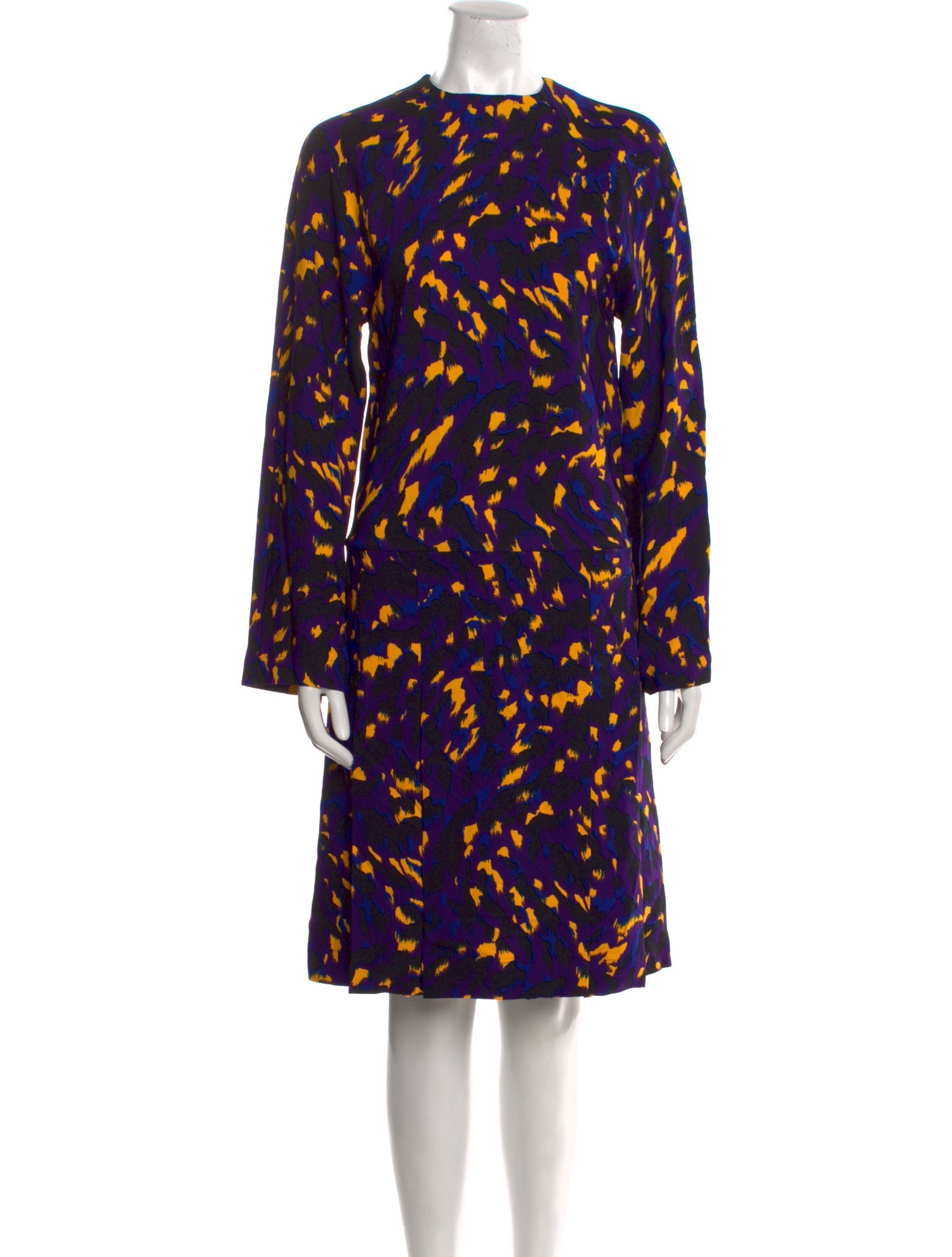 Burberry Animal Print Midi Length Dress