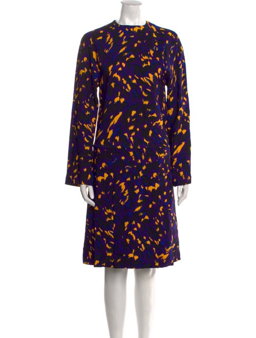 Burberry Animal Print Midi Length Dress