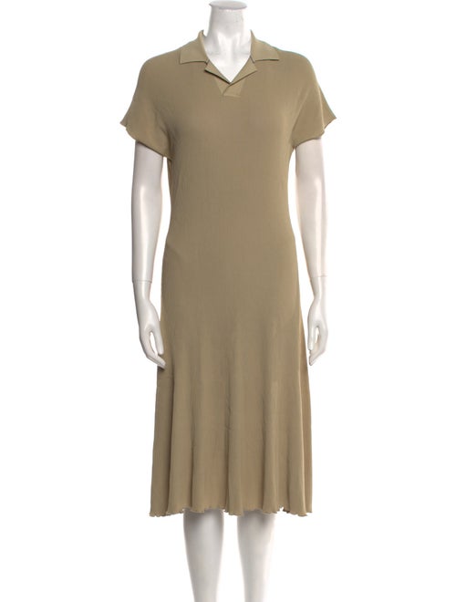 Burberry Mock Neck Midi Length Dress
