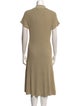 Burberry Mock Neck Midi Length Dress