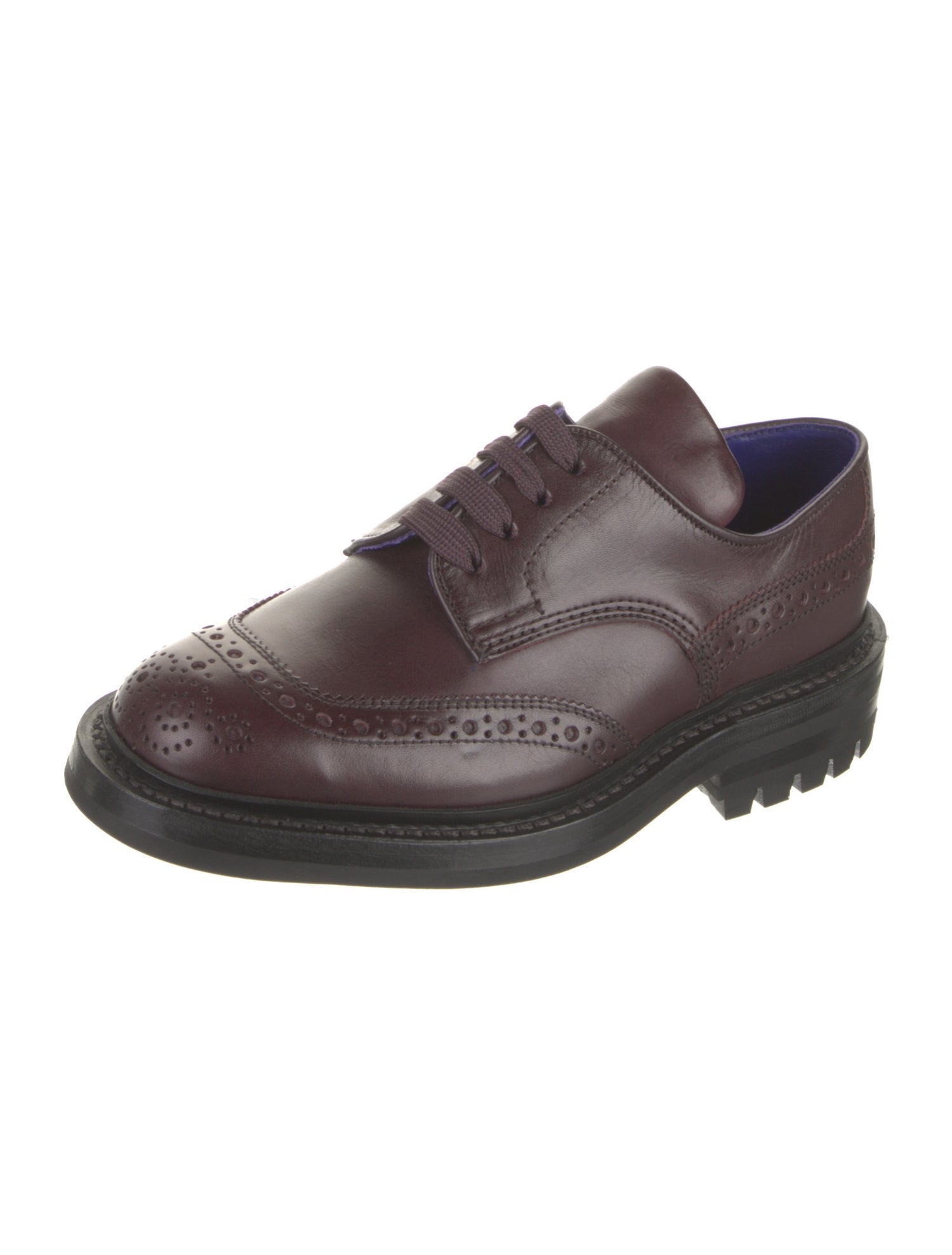 Burberry Leather Lasercut Accents Oxfords