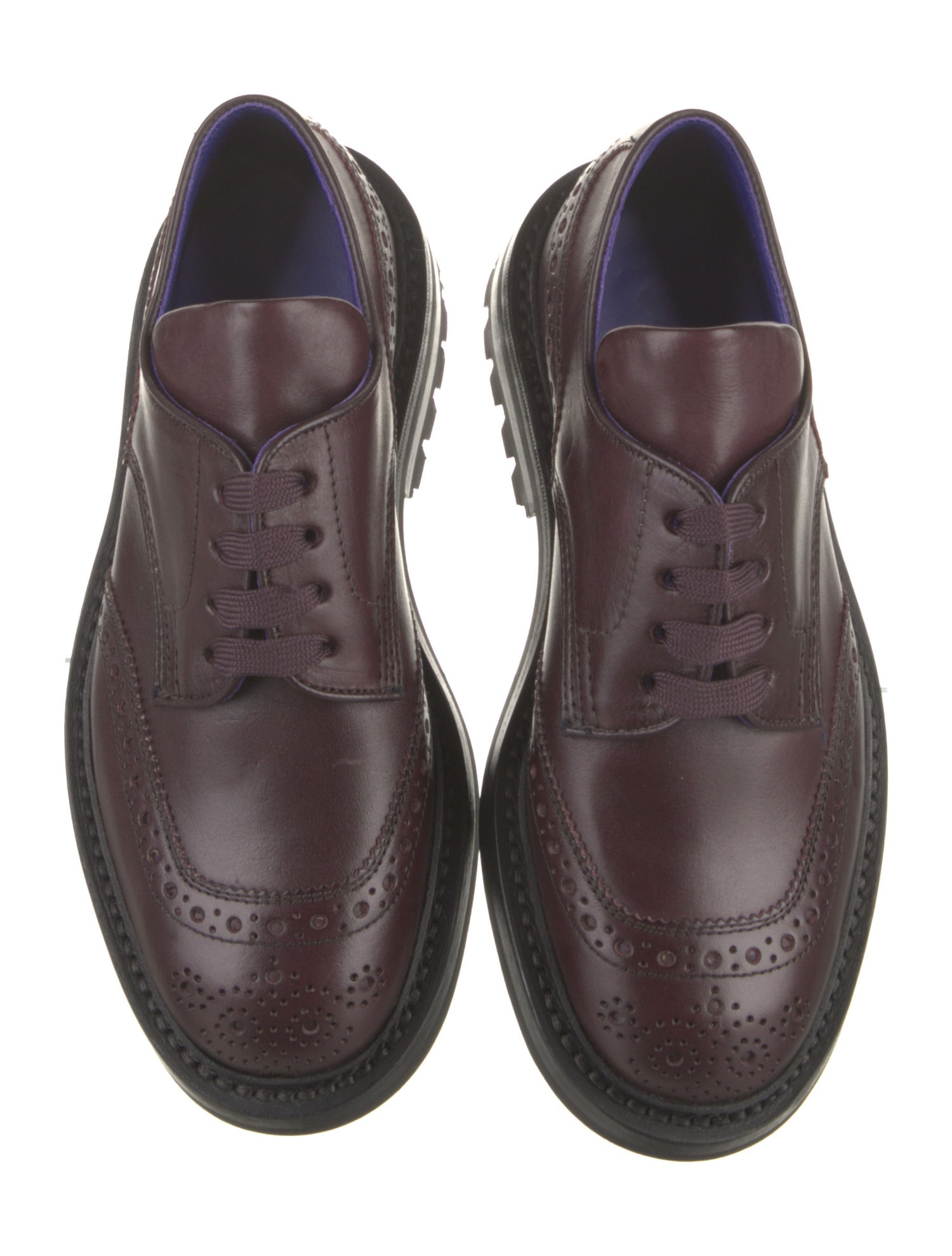 Burberry Leather Lasercut Accents Oxfords
