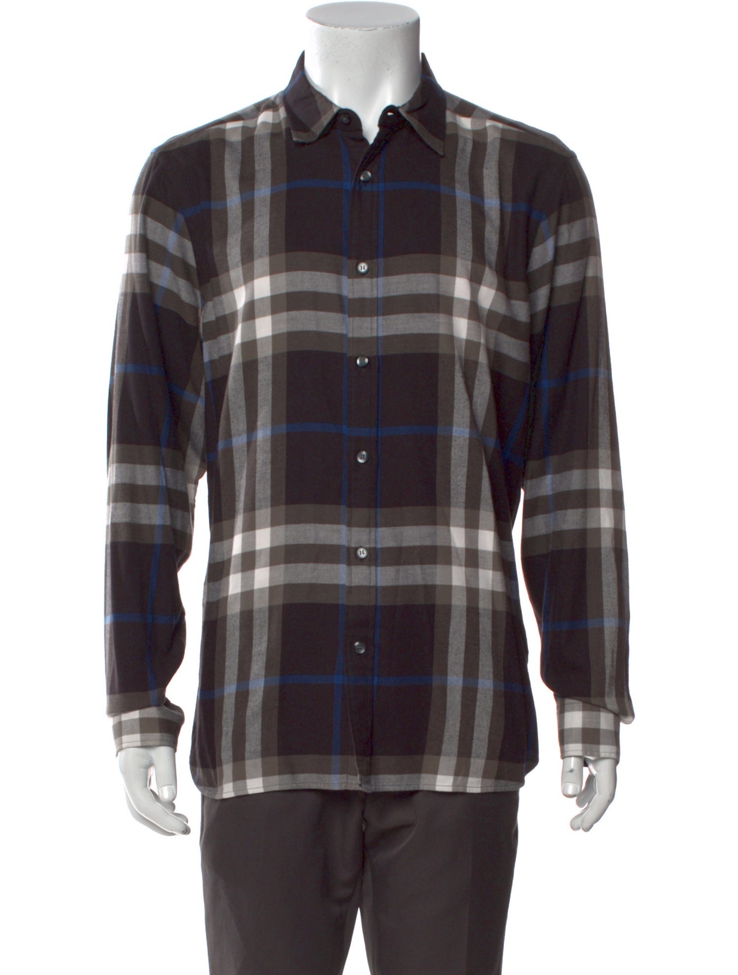Burberry Nova Check Pattern Long Sleeve Shirt