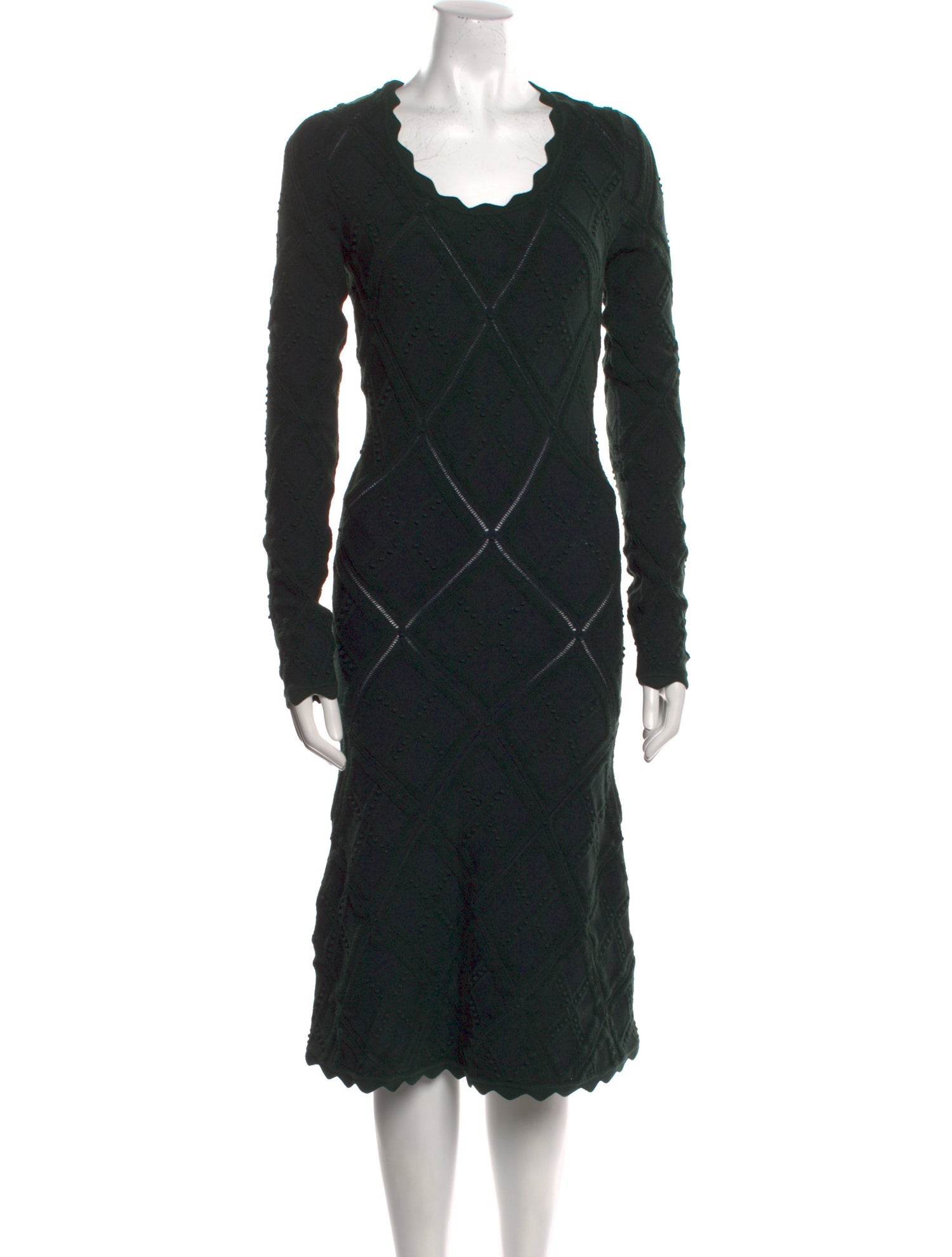 Burberry Wool Midi Length Dress w/ Tags