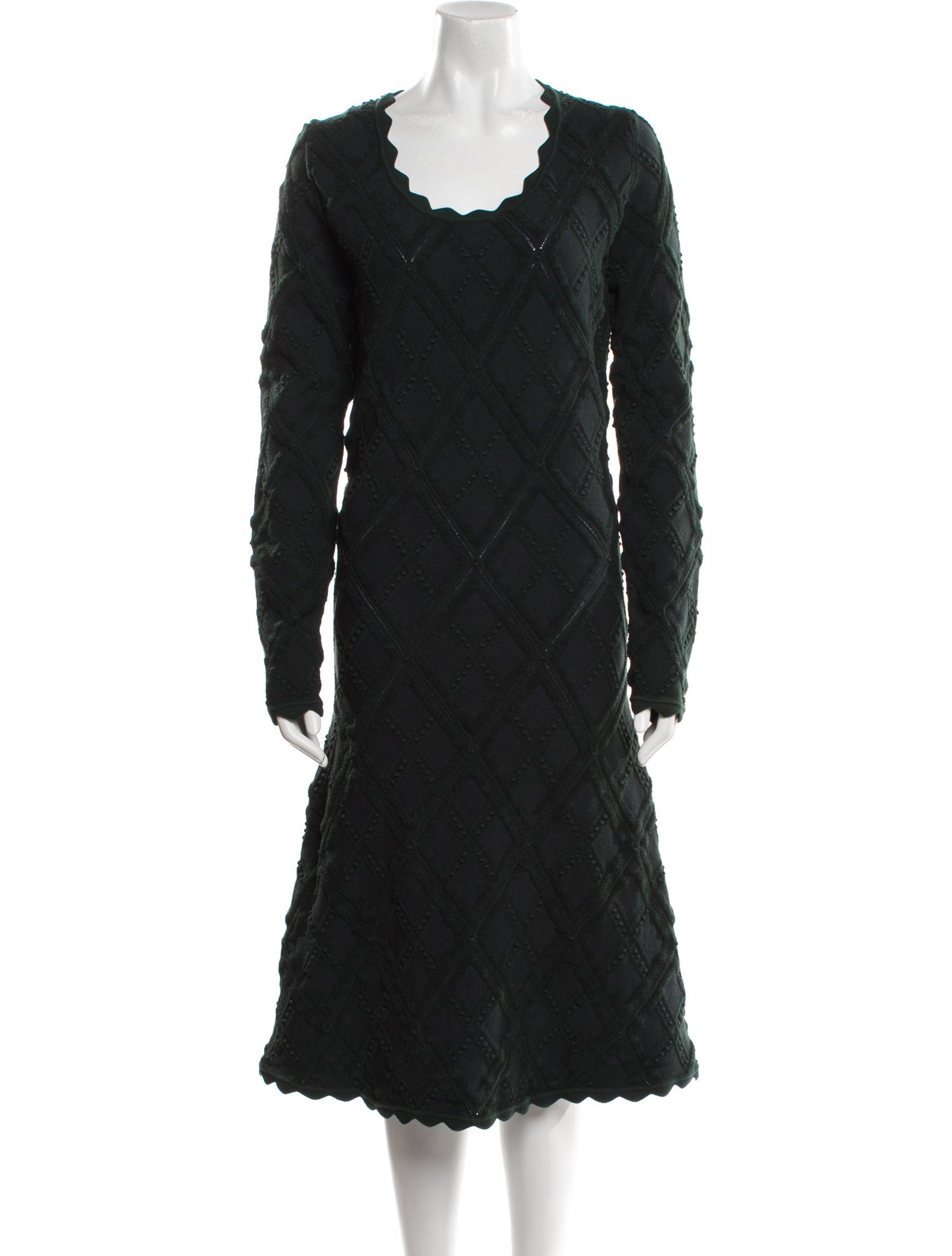 Burberry Wool Midi Length Dress w/ Tags