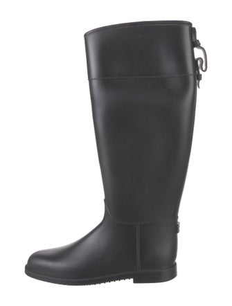 Burberry Nova Check Pattern Rubber Rain Boots