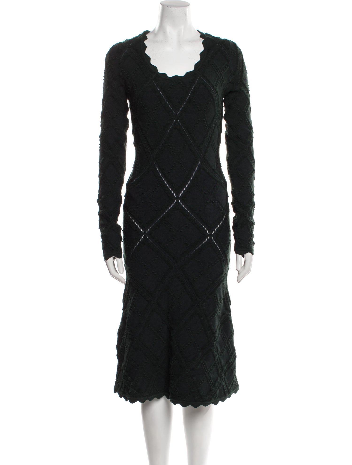 Burberry Wool Midi Length Dress