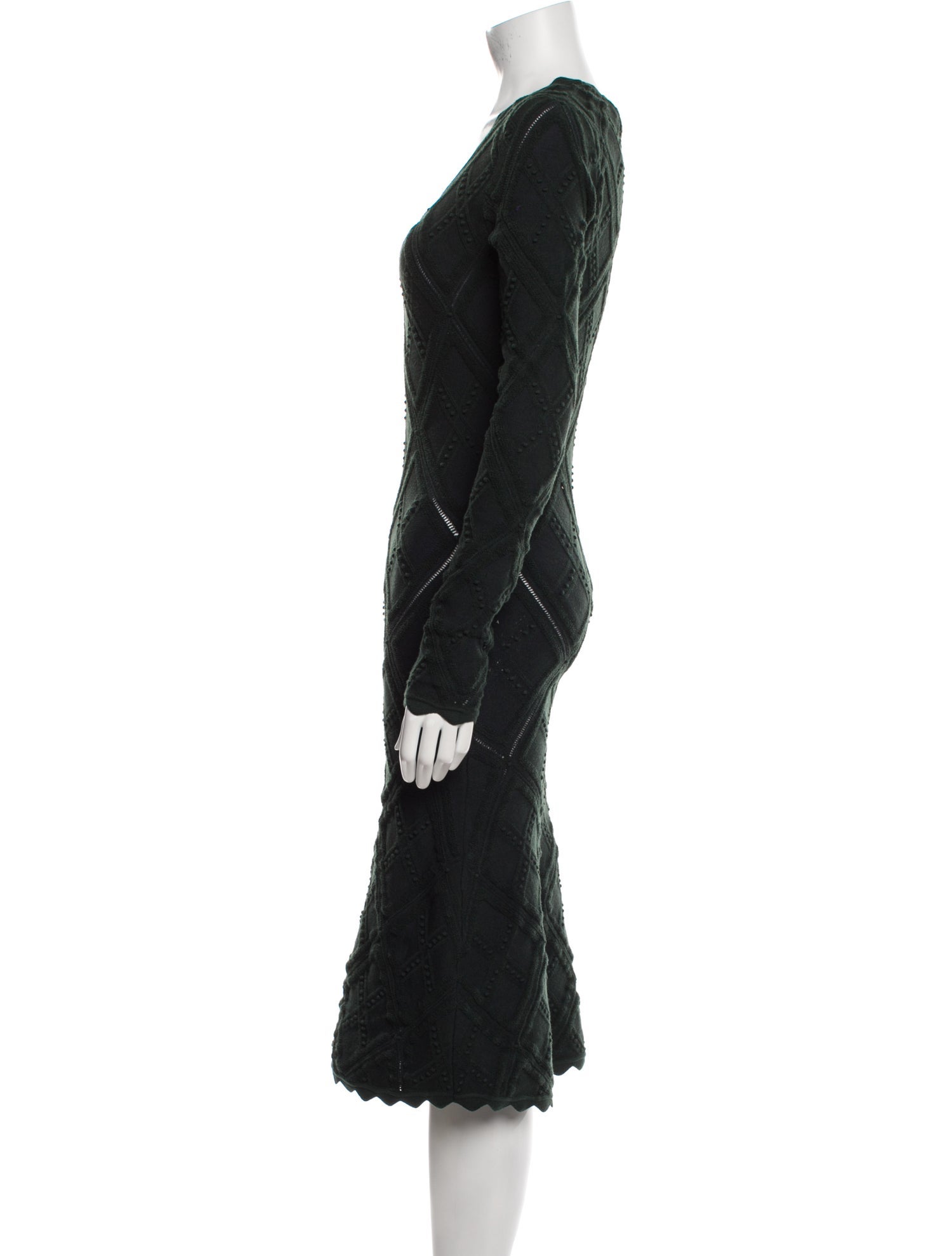 Burberry Wool Midi Length Dress