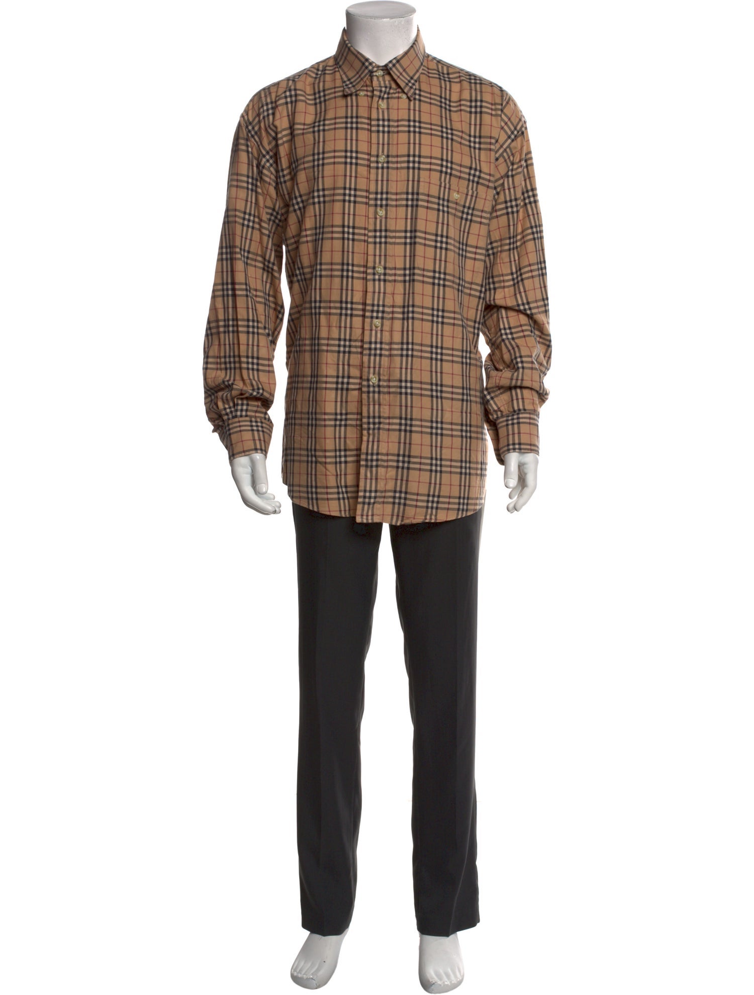 Burberry London Nova Check Pattern Long Sleeve Shirt