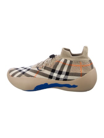 Burberry Plaid Print Sneakers