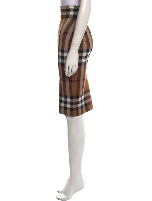Burberry Plaid Print Knee-Length Skirt