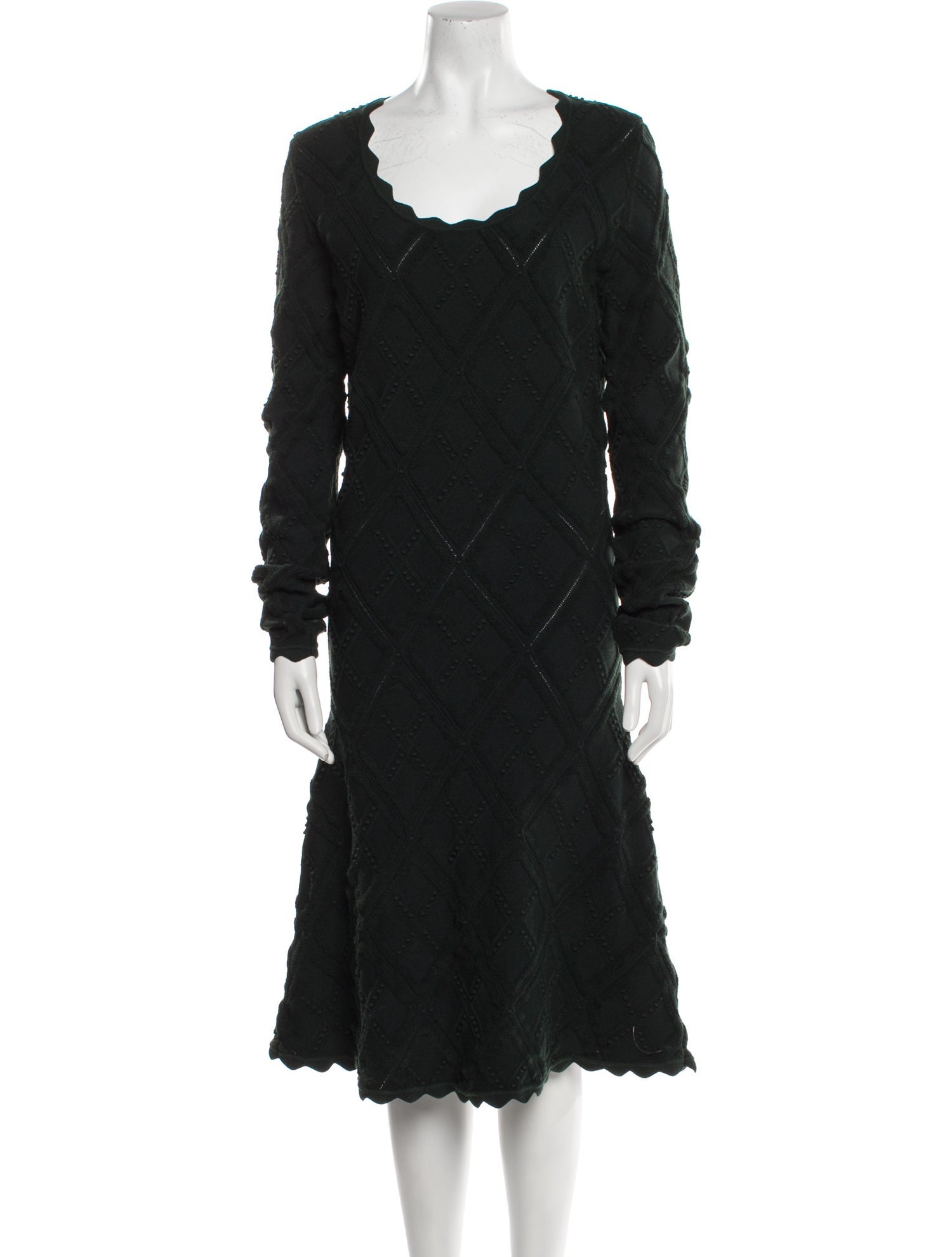 Burberry Wool Midi Length Dress w/ Tags