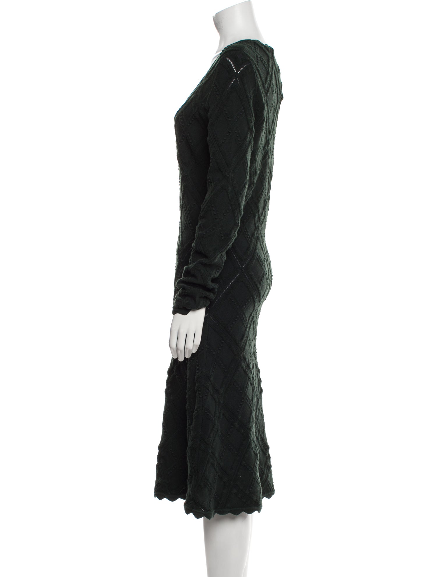 Burberry Wool Midi Length Dress w/ Tags