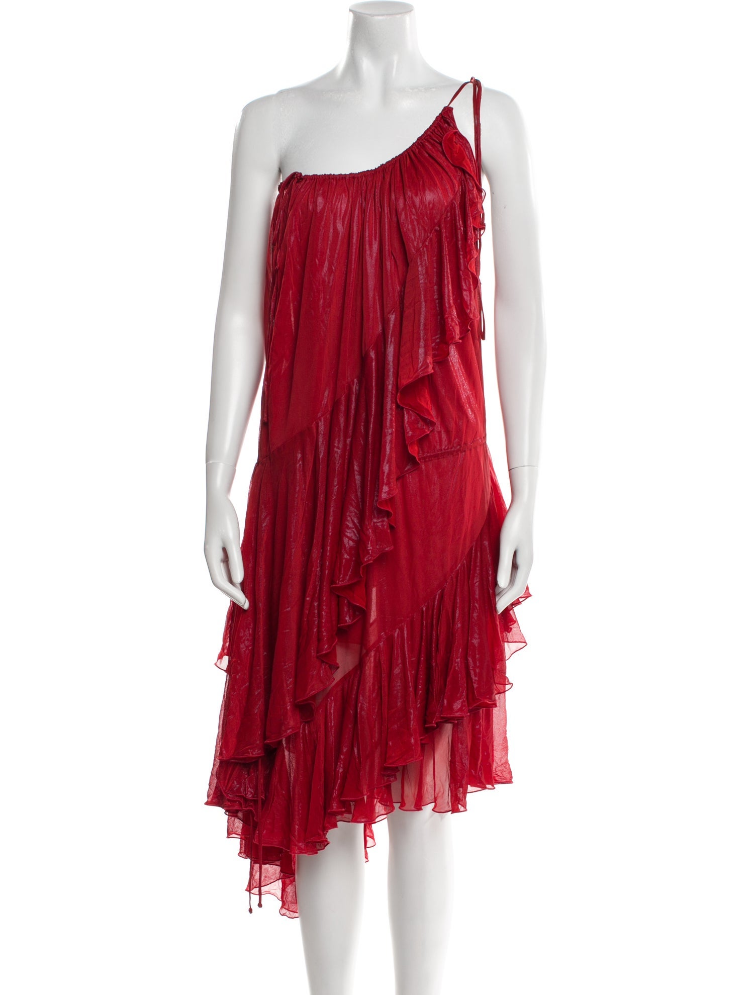 Burberry One-Shoulder Knee-Length Dress w/ Tags