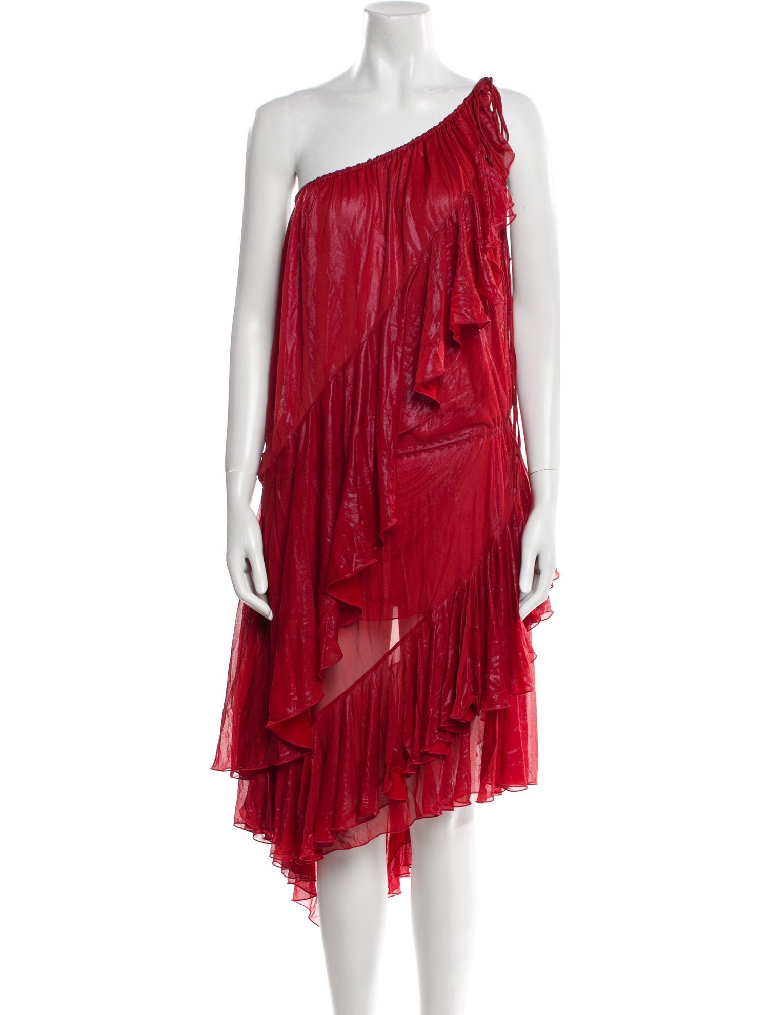 Burberry One-Shoulder Knee-Length Dress w/ Tags