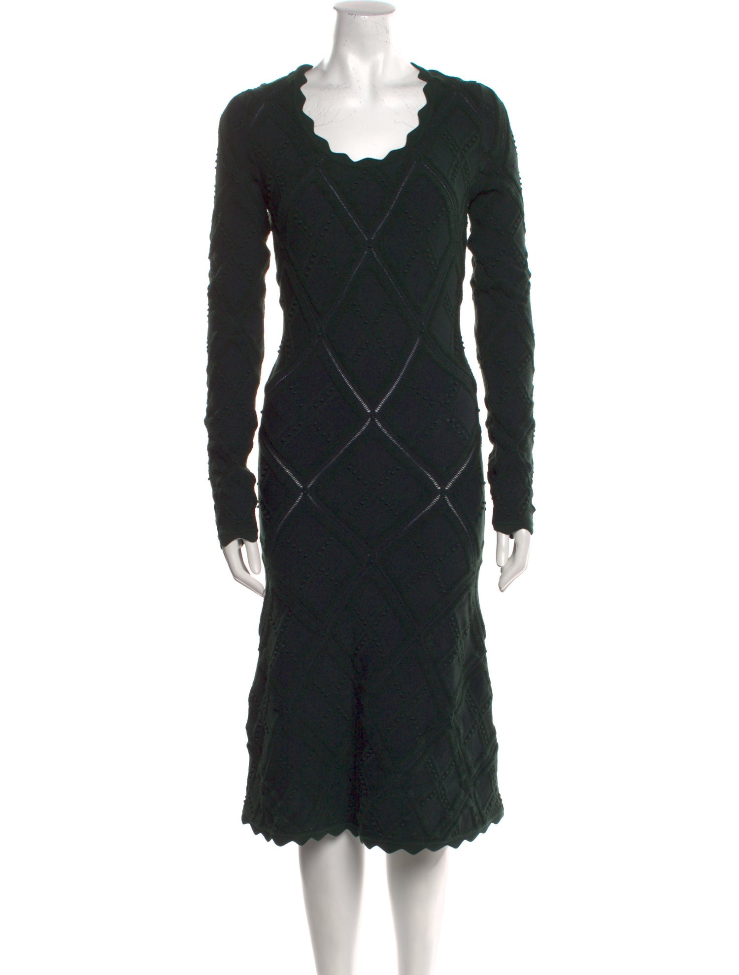 Burberry Wool Midi Length Dress w/ Tags