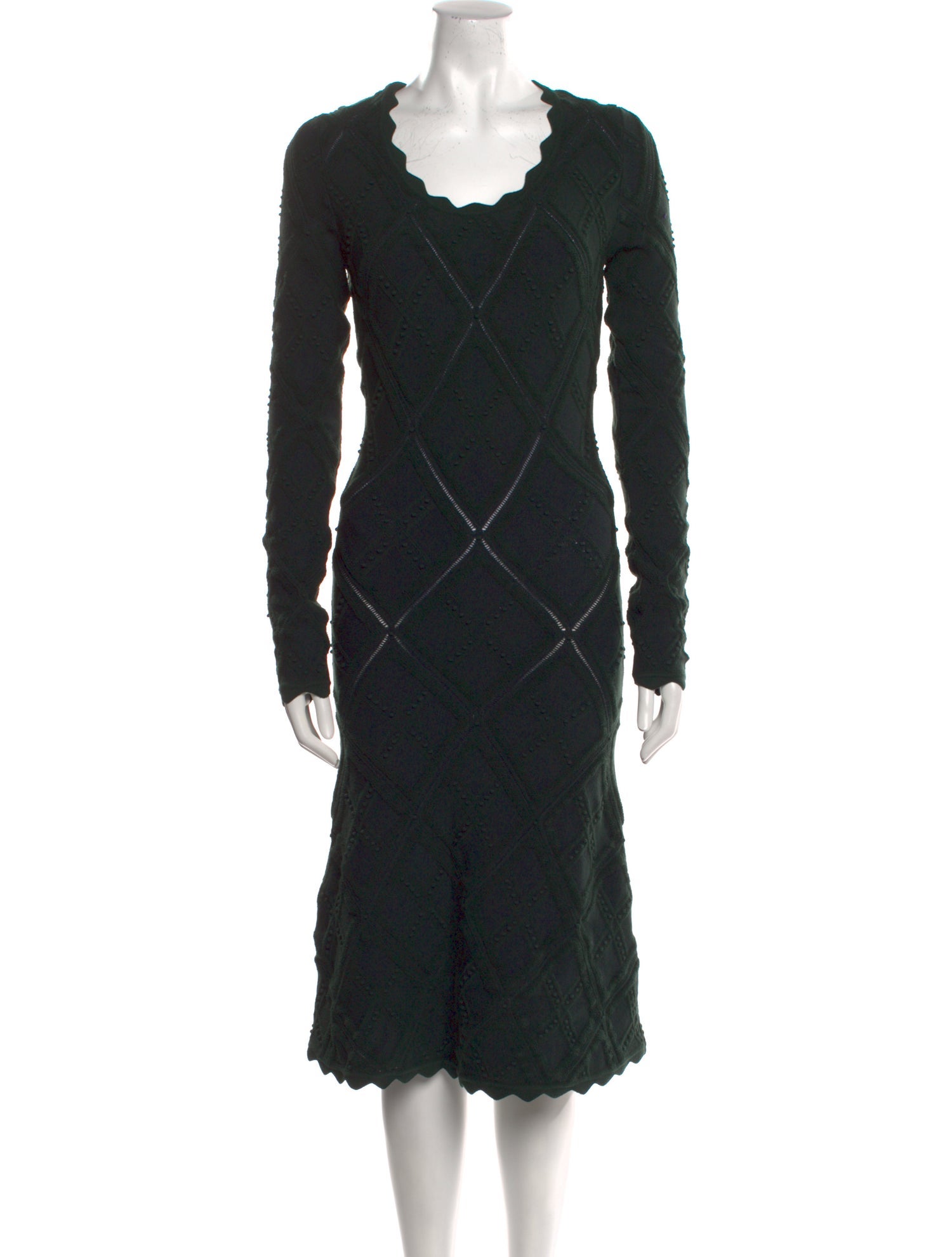 Burberry Wool Midi Length Dress w/ Tags