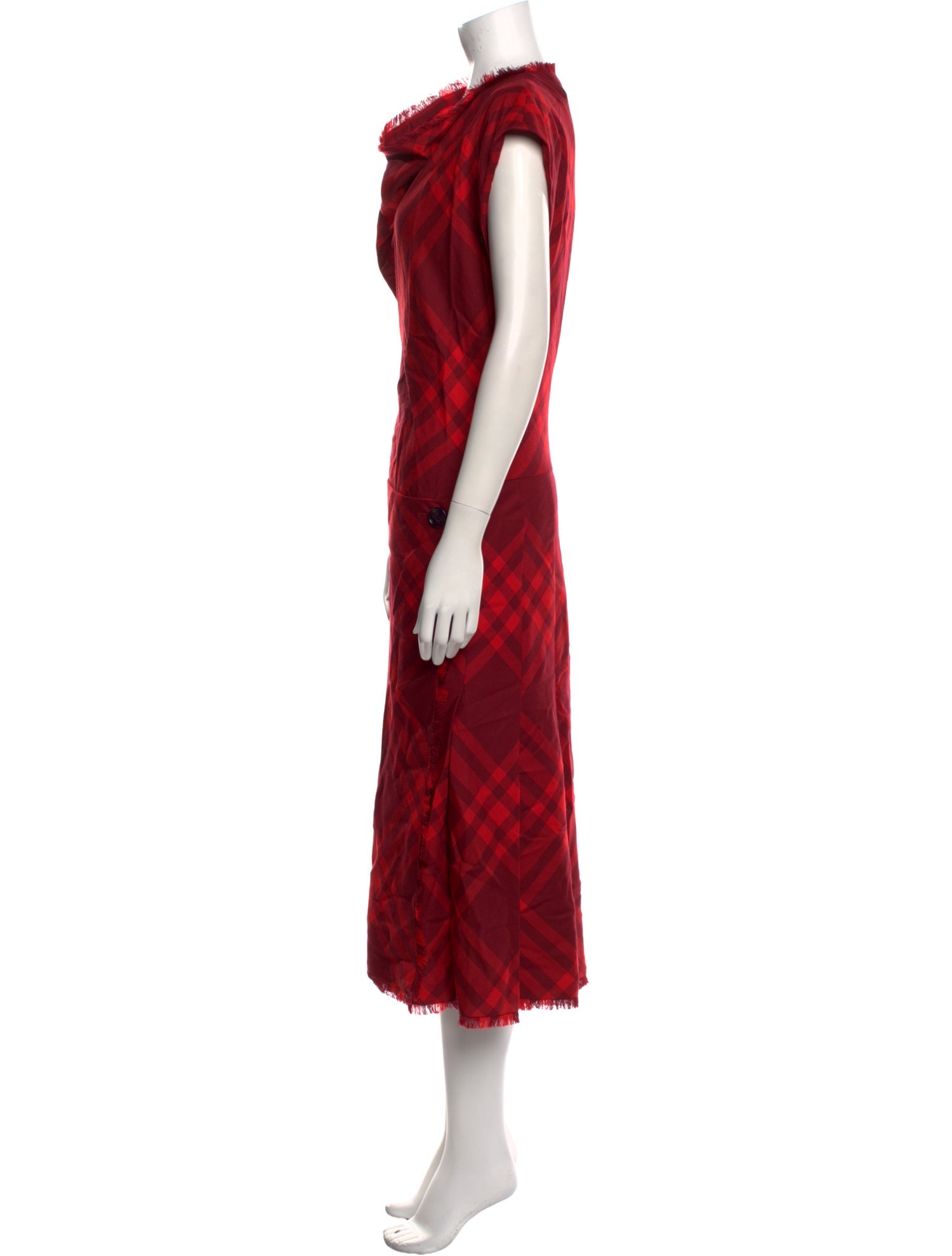 Burberry Wool Midi Length Dress