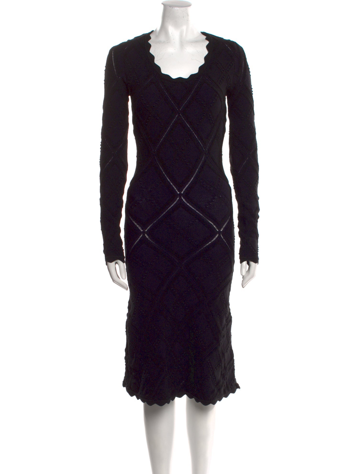 Burberry Wool Midi Length Dress w/ Tags